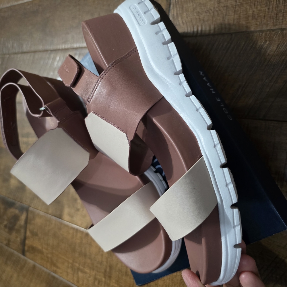 Cole Haan Brown and Cream Sandals